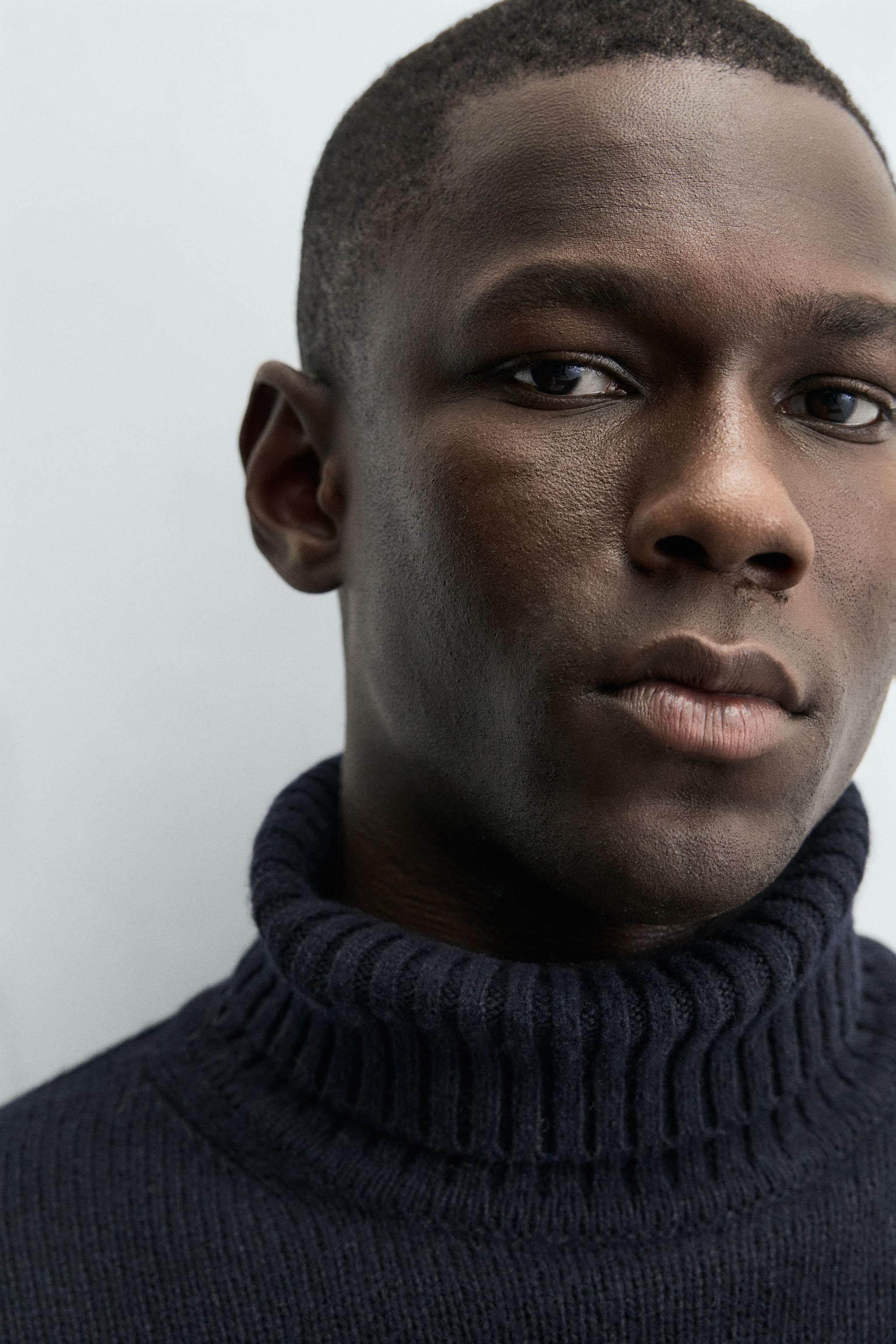 PULL COL MONTANT MÉLANGE LAINE